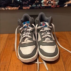 Kids Gray and White Sneakers